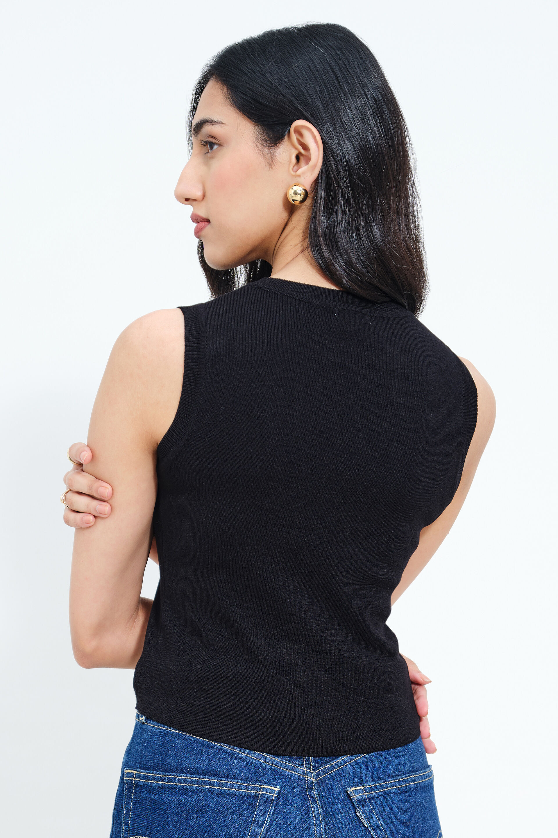 Infinite Black Tank Top, Black, image 3